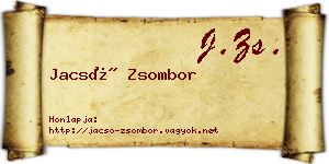 Jacsó Zsombor névjegykártya